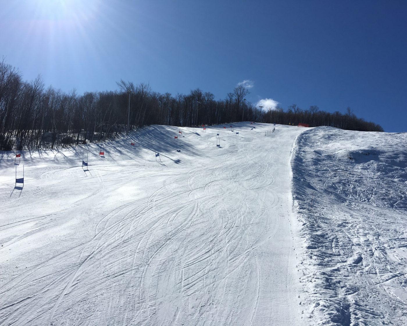 Elk Mountain ski slopes on a clear winter day
